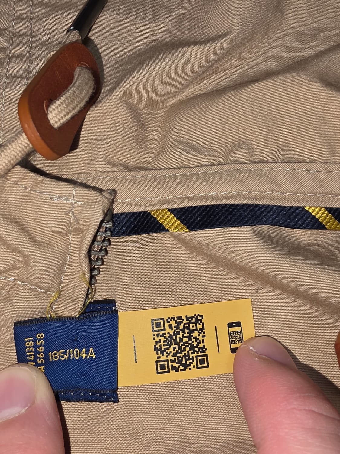 폴로 랄프로렌 베이지 후드 바람막이 자켓 XL 윈드브레이커 최상급 qr인 상품이미지7