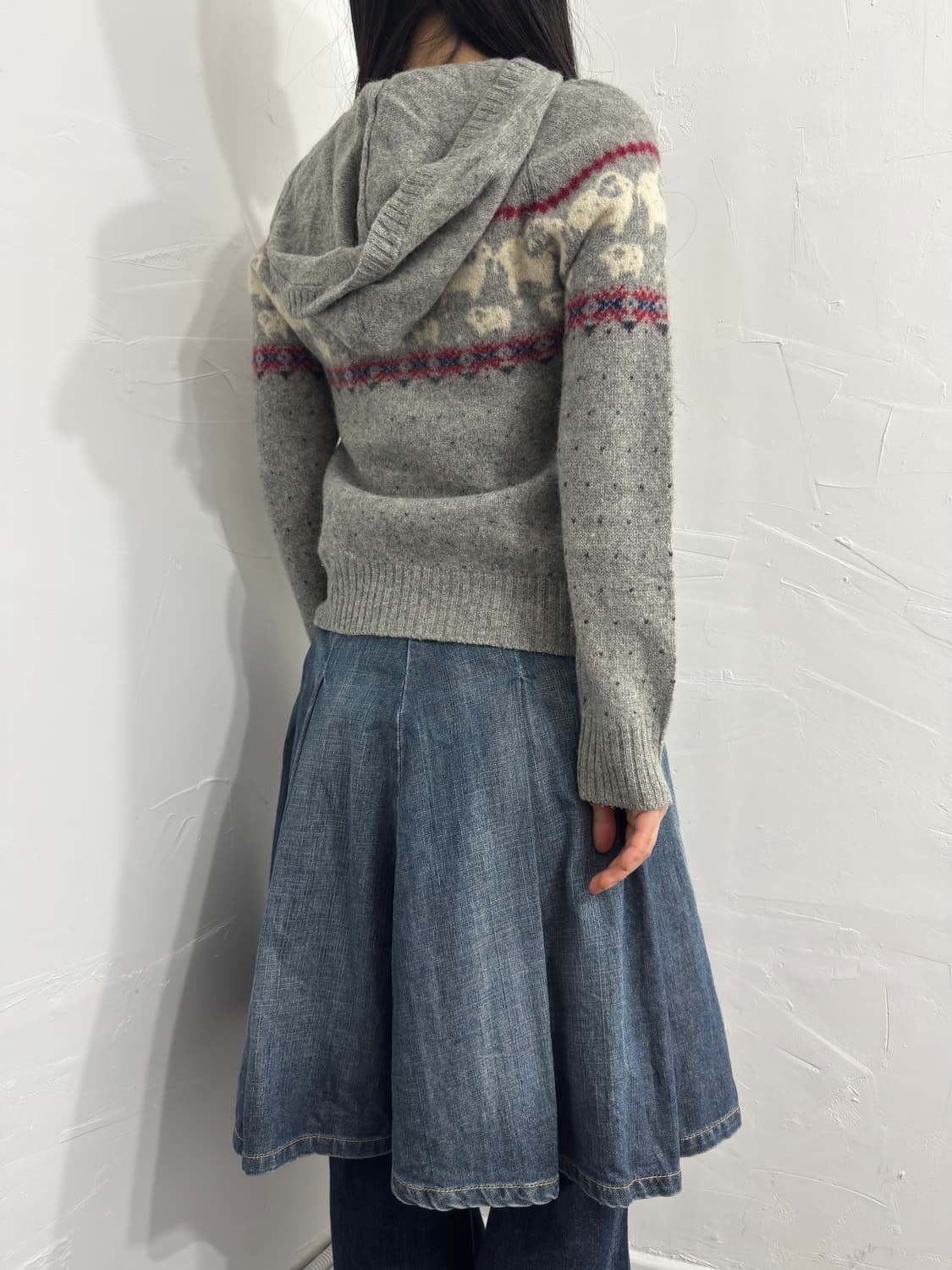 gamel road denim pleats skirt 상품이미지6