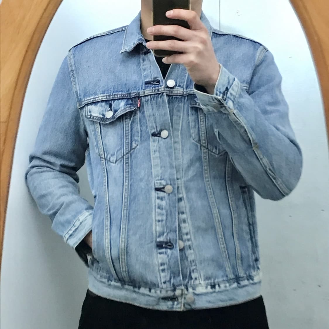 리바이스 빅E 연중청 워시드 데님 트러커자켓 남성 102 여성 루즈핏 상품이미지7