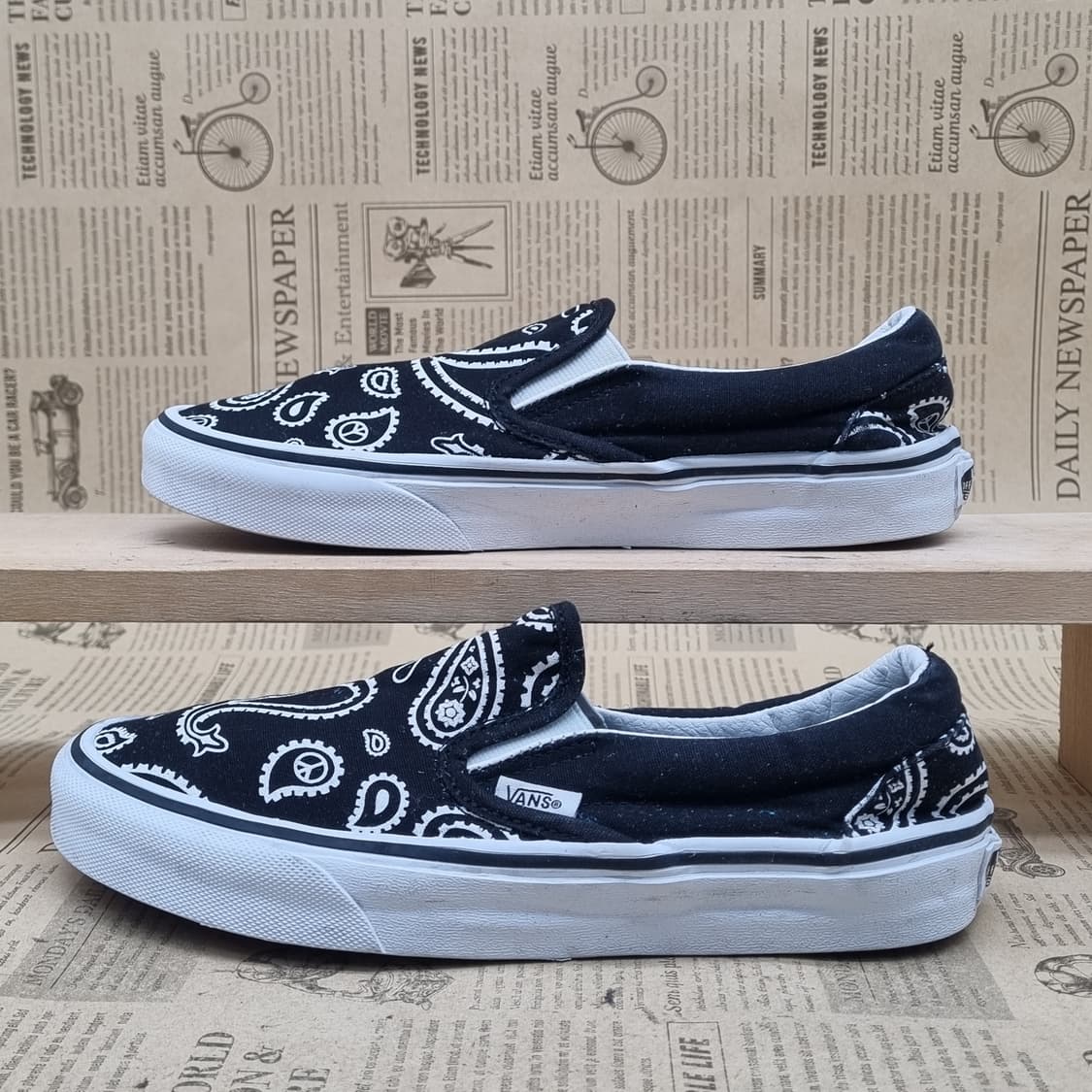 반스 슬립온 블랙 페이즐리 230 상품이미지1