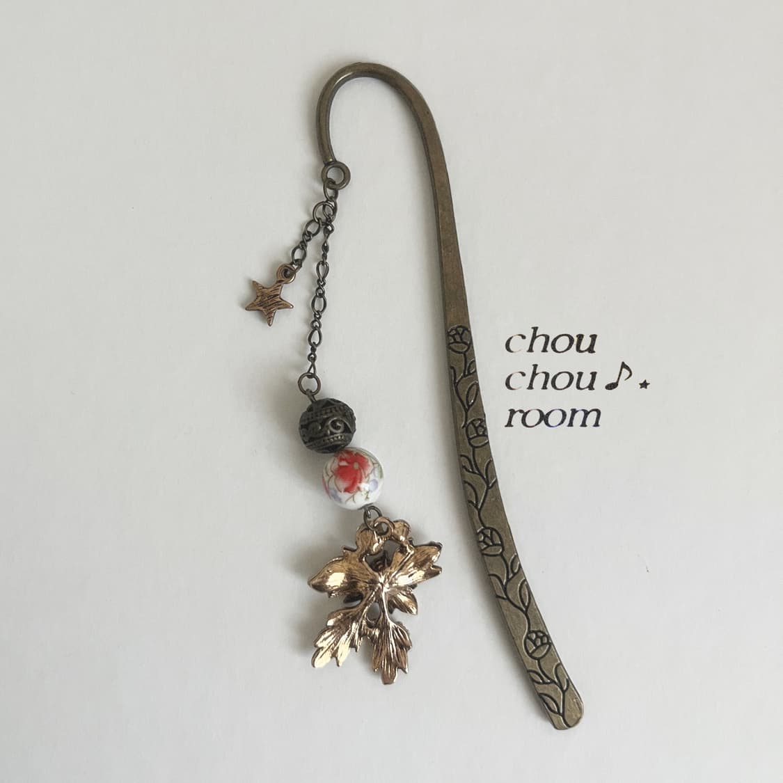 메탈 펜던트 책갈피 ⊰antique flower⊱ bookmark 상품이미지3