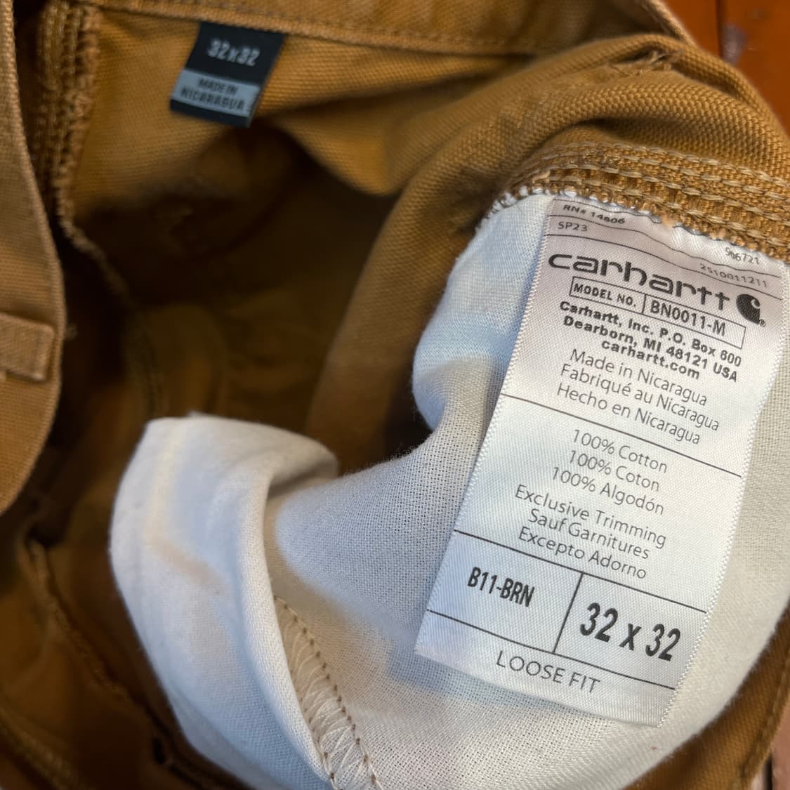 칼하트 B11 BRN 싱글니 카펜터 팬츠 [ 31-32 ] 상품이미지4