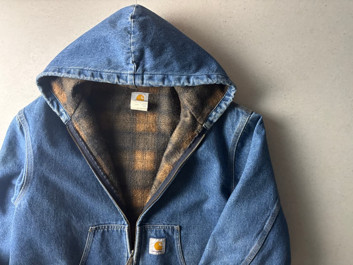 칼하트 체크 청 후드 자켓 상품이미지2