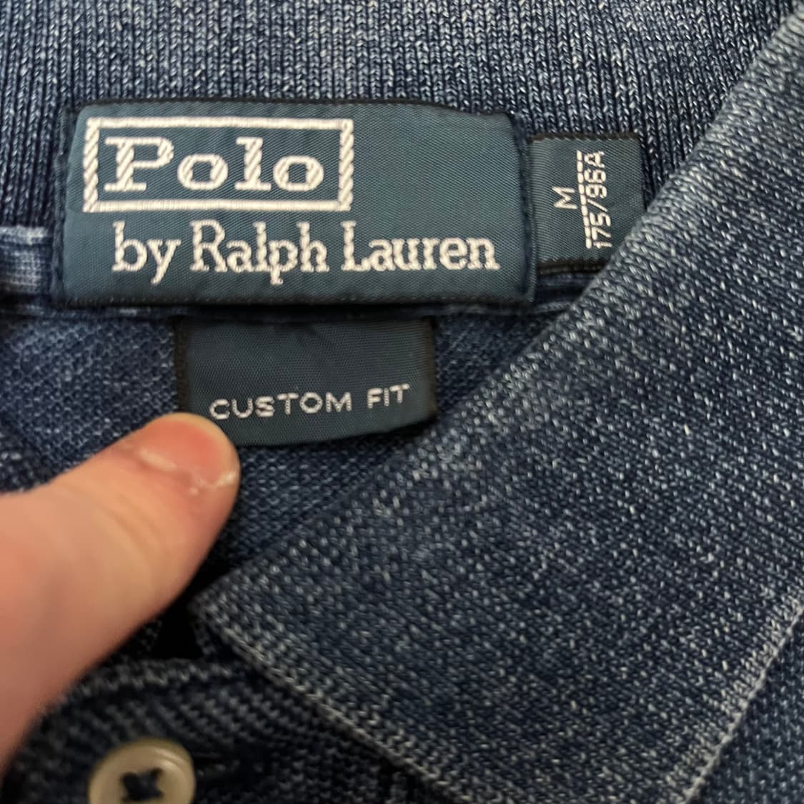 폴로 랄프로렌 커스텀 핏 빈티지 워싱 반팔 카라티 M/95 상품이미지4