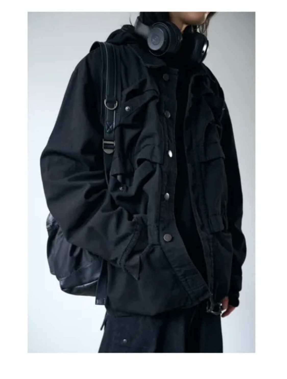 해칭룸 워크 자켓(6P Work Jacket V2 Washed Black 상품이미지2
