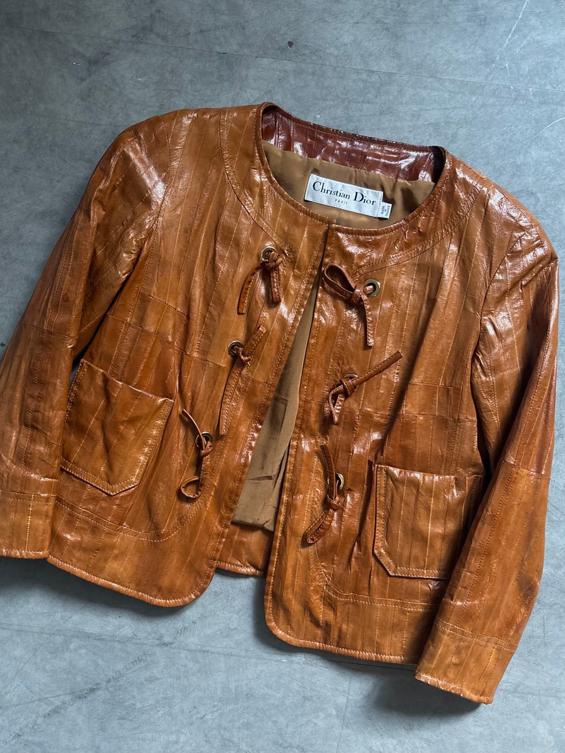 Christian Dior 크리스찬 디올 브라운 레더자켓 상품이미지5