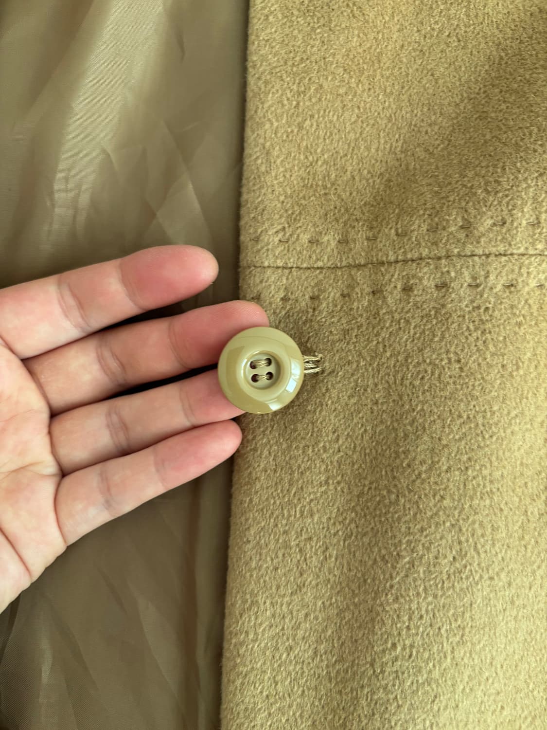 SALE) camel angora coat 앙고라 하프 코트 상품이미지6