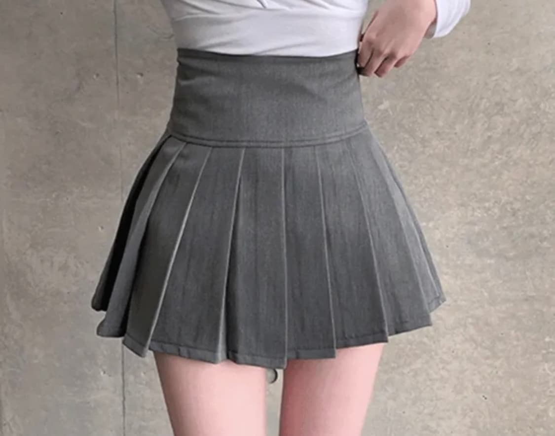 블러핏 스쿨룩 디젤 테니스 플리츠 A라인 미니스커트 상품이미지1