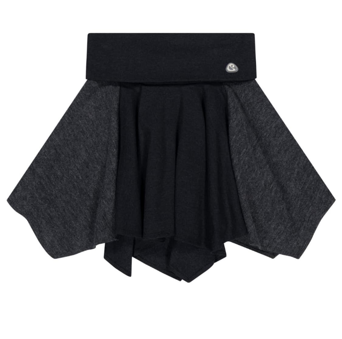 코이세이오 폴딩 언발란스 스커트 차콜 상품이미지1