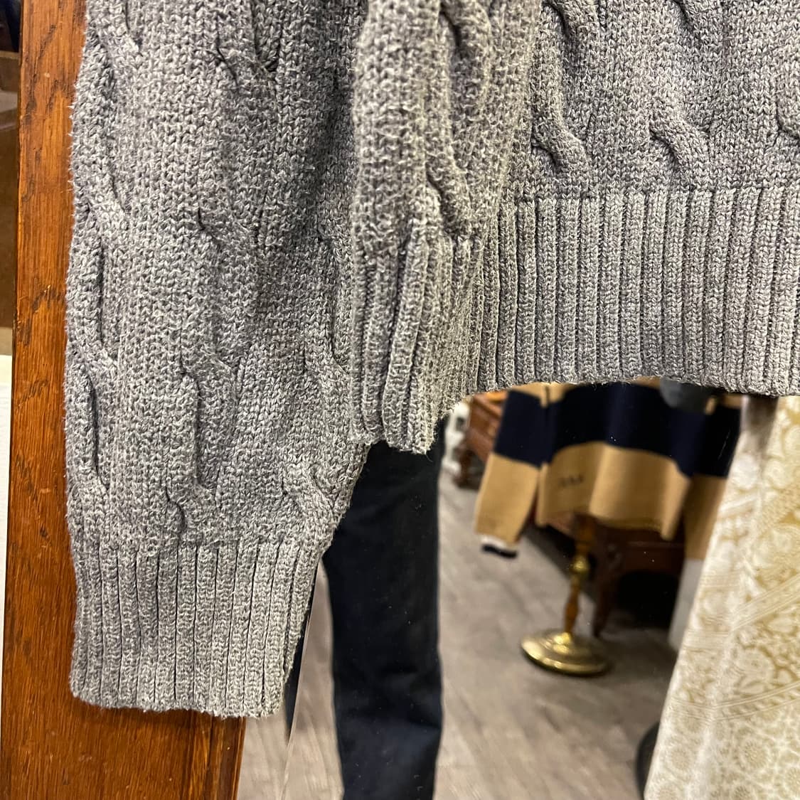 폴로 꽈배기 니트 상품이미지5