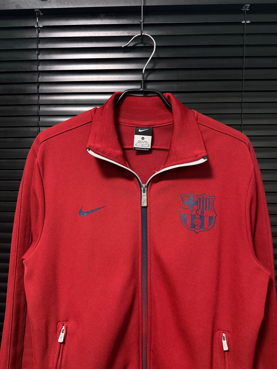 나이키 바르셀로나 버건디 축구 유니폼 져지 저지 트랙탑 집업 M 95 상품이미지5