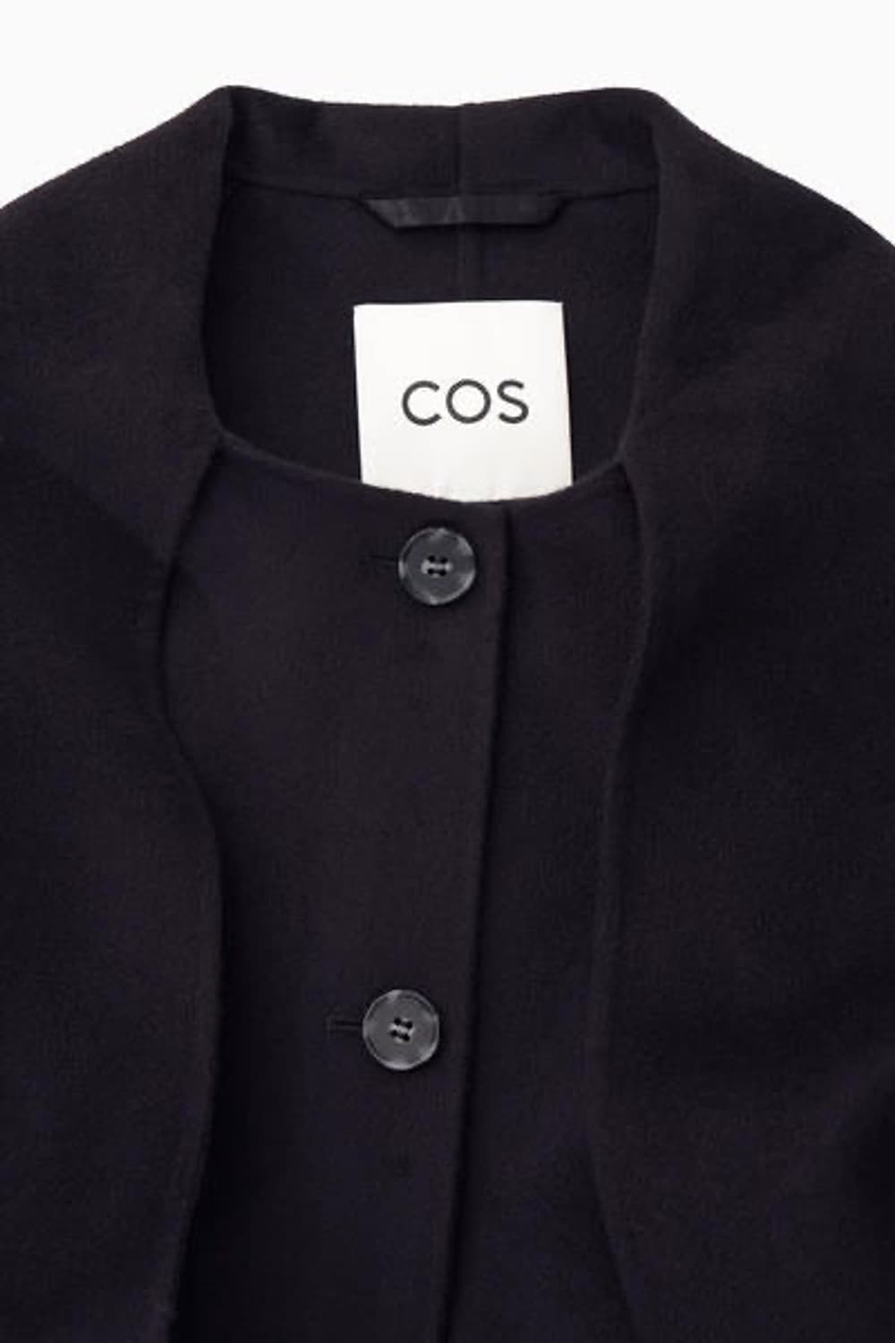 Cos 울 블렌드 스카프 자켓 네이비 상품이미지4