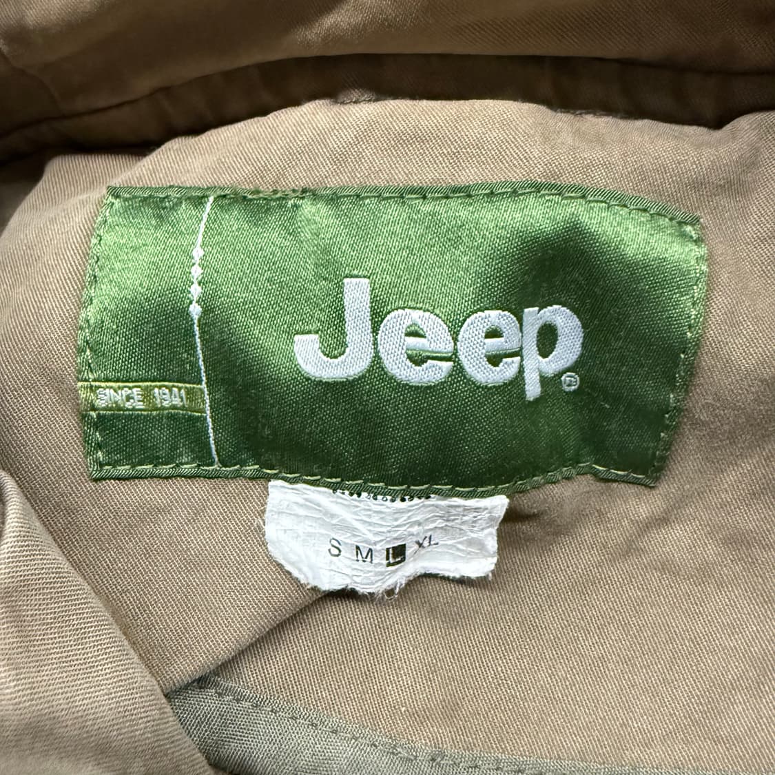 [정품/L] 지프 jeep 카키색 후드 야상 점퍼 b10 상품이미지5