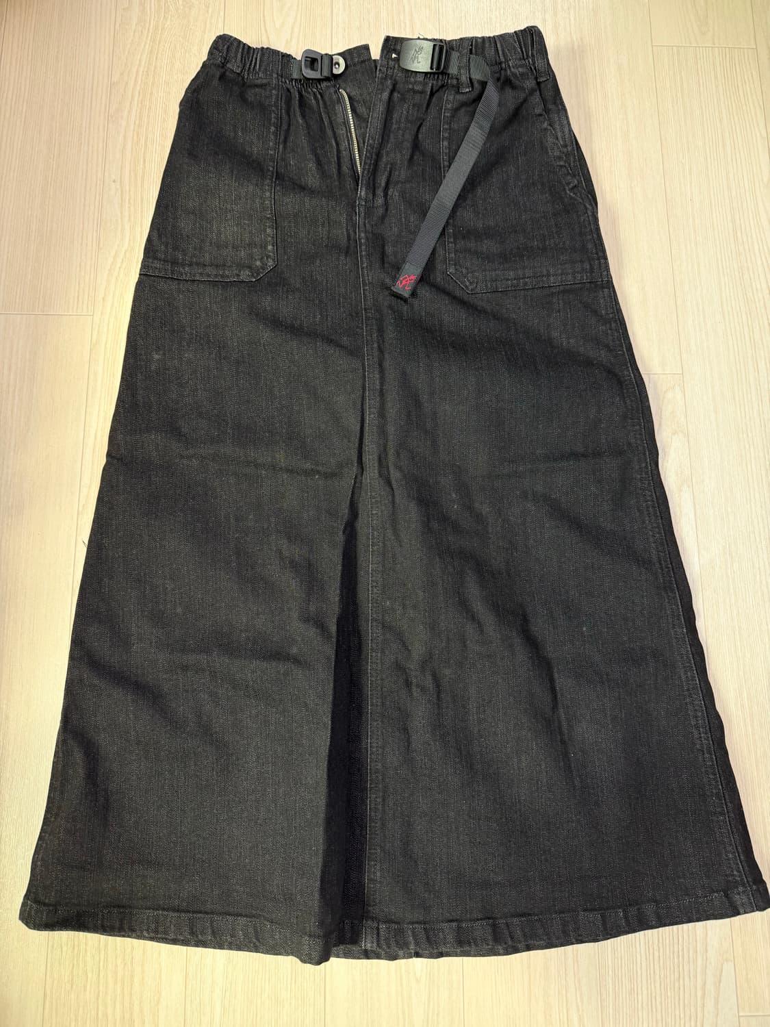 그라미치 데님 롱 스커트 블랙 S 상품이미지1