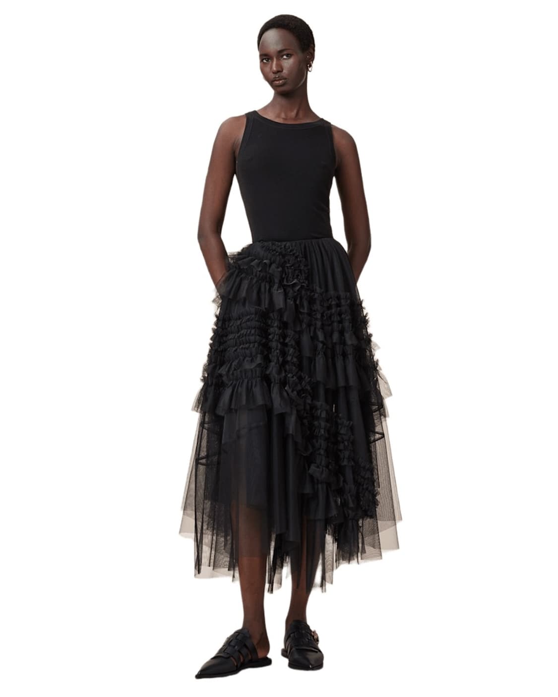 all saints 올세인츠 Jen tulle skirt 블랙  상품이미지2