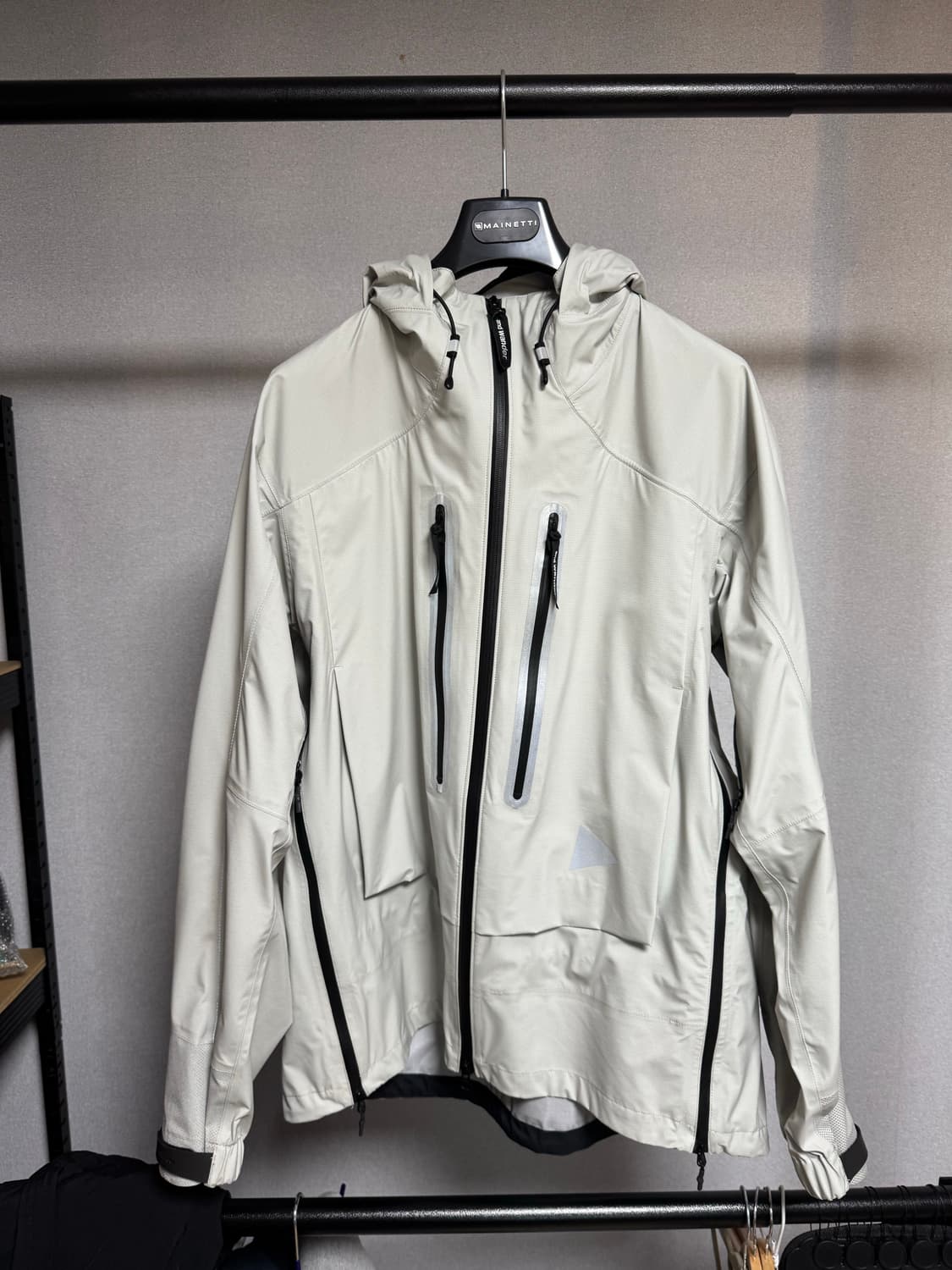 [XL]앤드원더 퍼텍스 쉴드 레인자켓 라이트그레이 상품이미지1