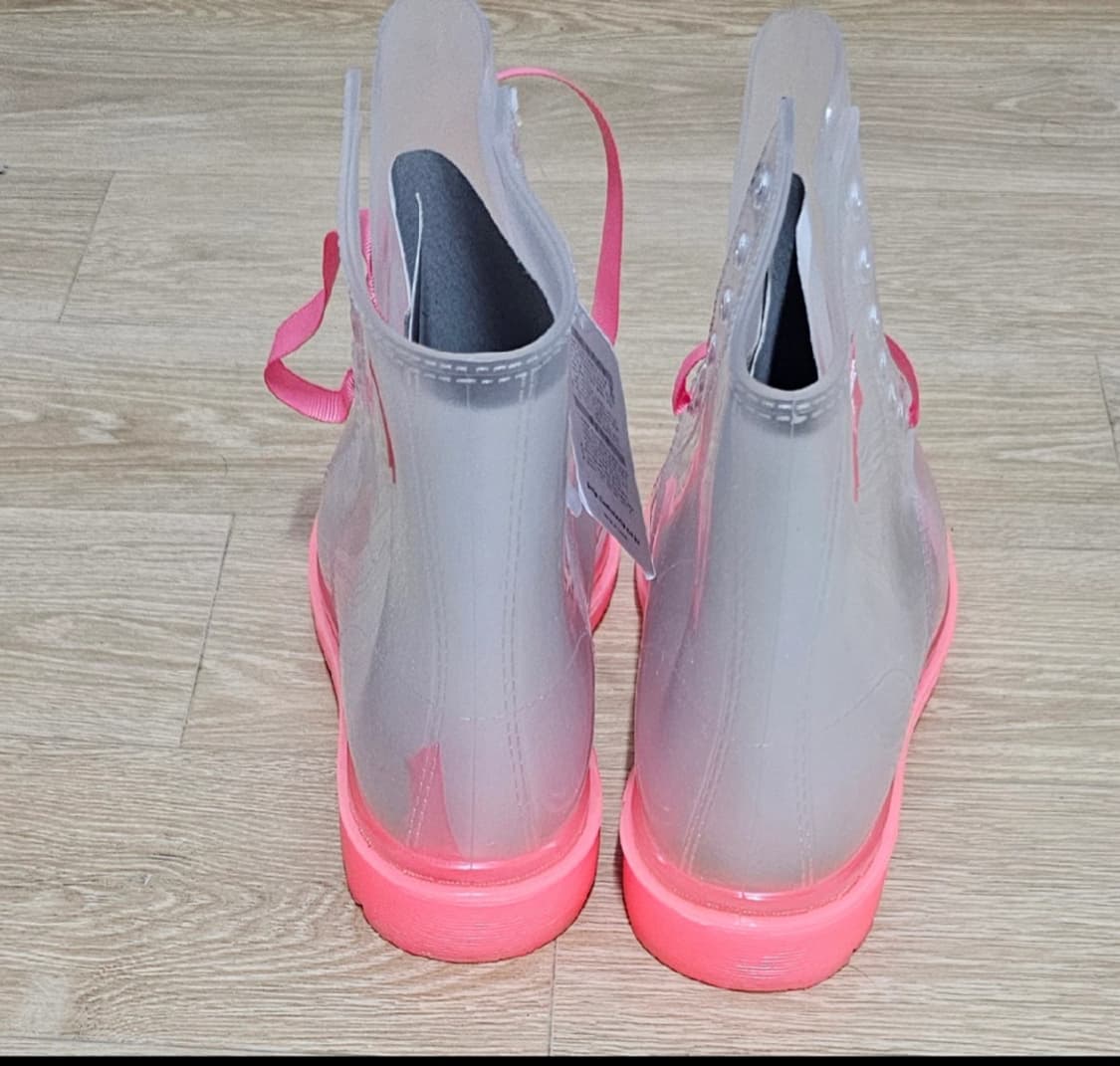 폰트메이드클리어 투명레인부츠 장화핑크240 상품이미지3