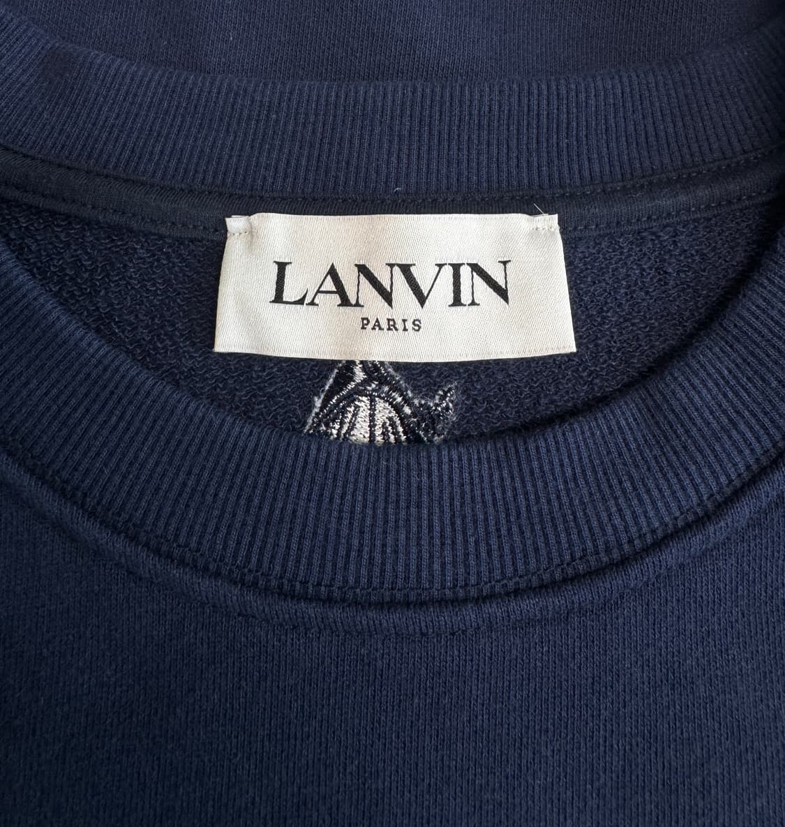 LANVIN 랑방 LANVIN 로고 자수 네이비 스웻셔츠 M 상품이미지6