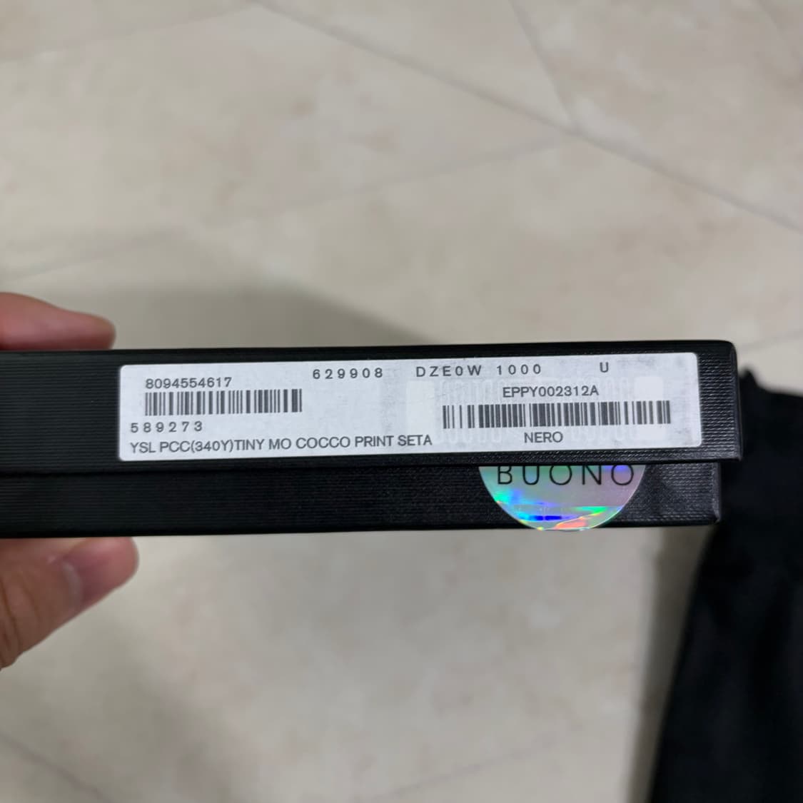 [새상품]생로랑 미니 금장로고 크로커다일 카드지갑 상품이미지3