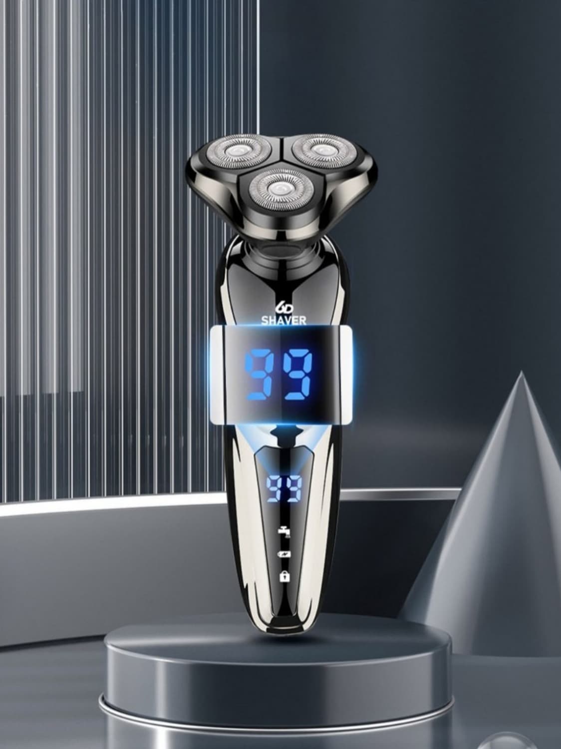 스마트 전동 전기면도기  헤드 LED 디스플레이 건습 겸용 생활방수 칼망 상품이미지4