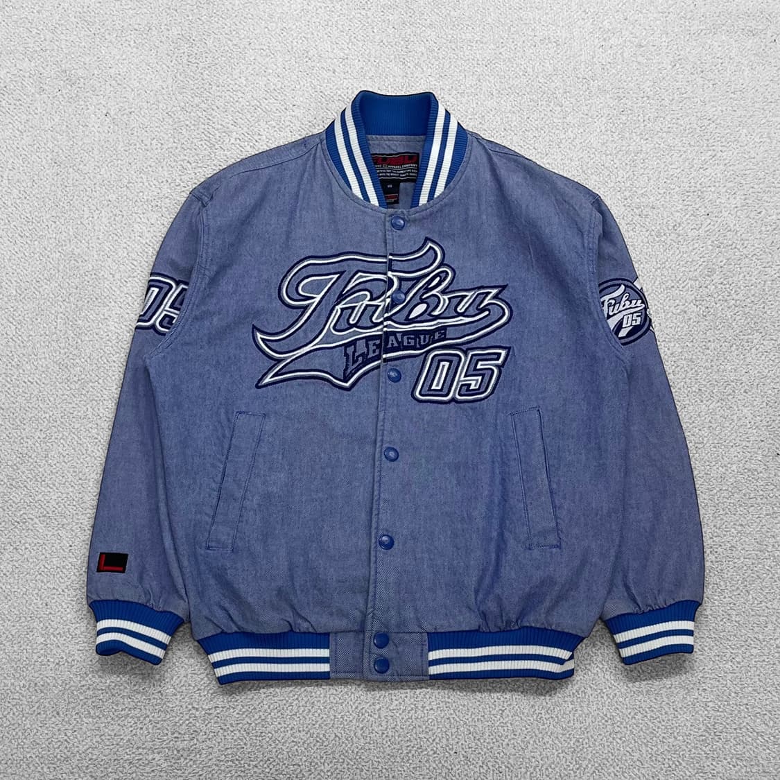 후부 Fubu 올드스쿨 빅 로고 데님 바시티 자켓 상품이미지1