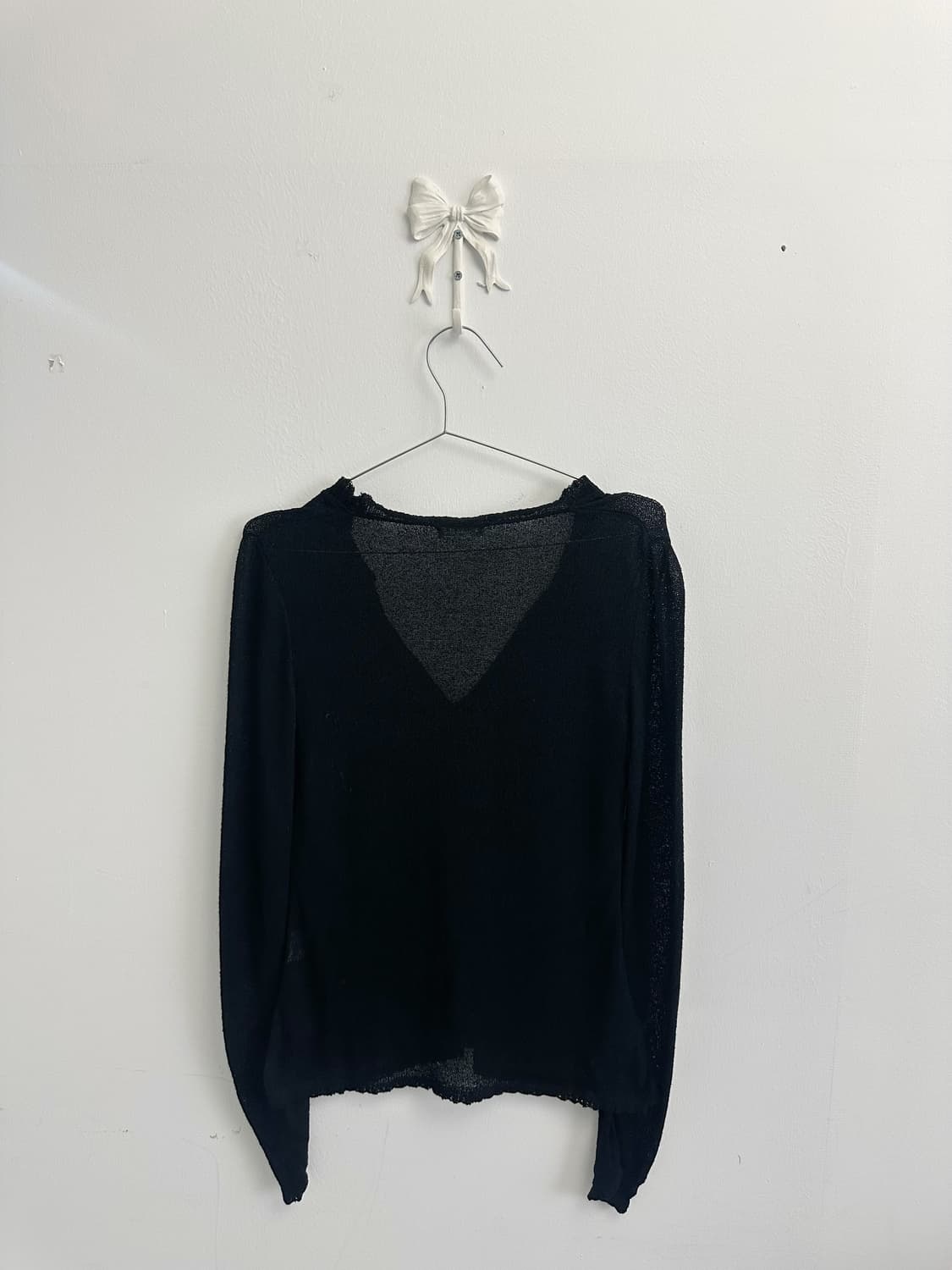 블랙 루즈 시스루 가디건  상품이미지4