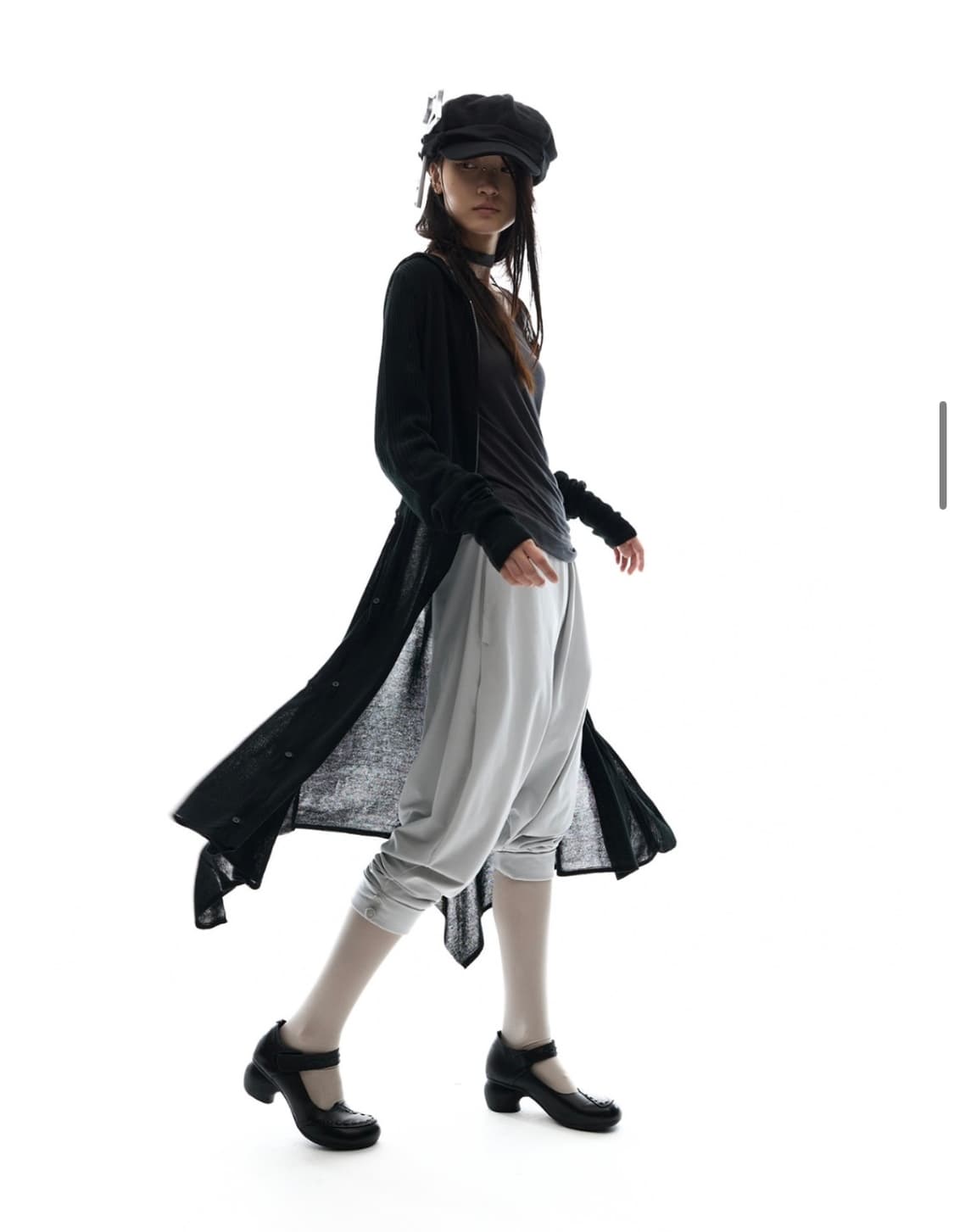 Ojos Detach Knit Hoodie Blk 상품이미지1