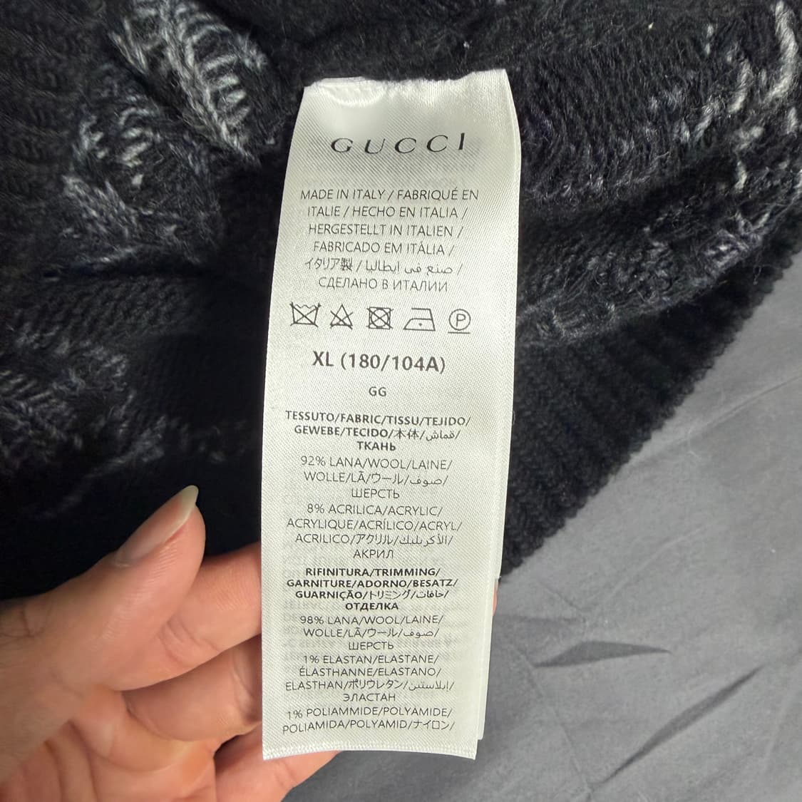 [새상품.정품] 구찌 인타르시아 울 스웨터 니트 XL 상품이미지3