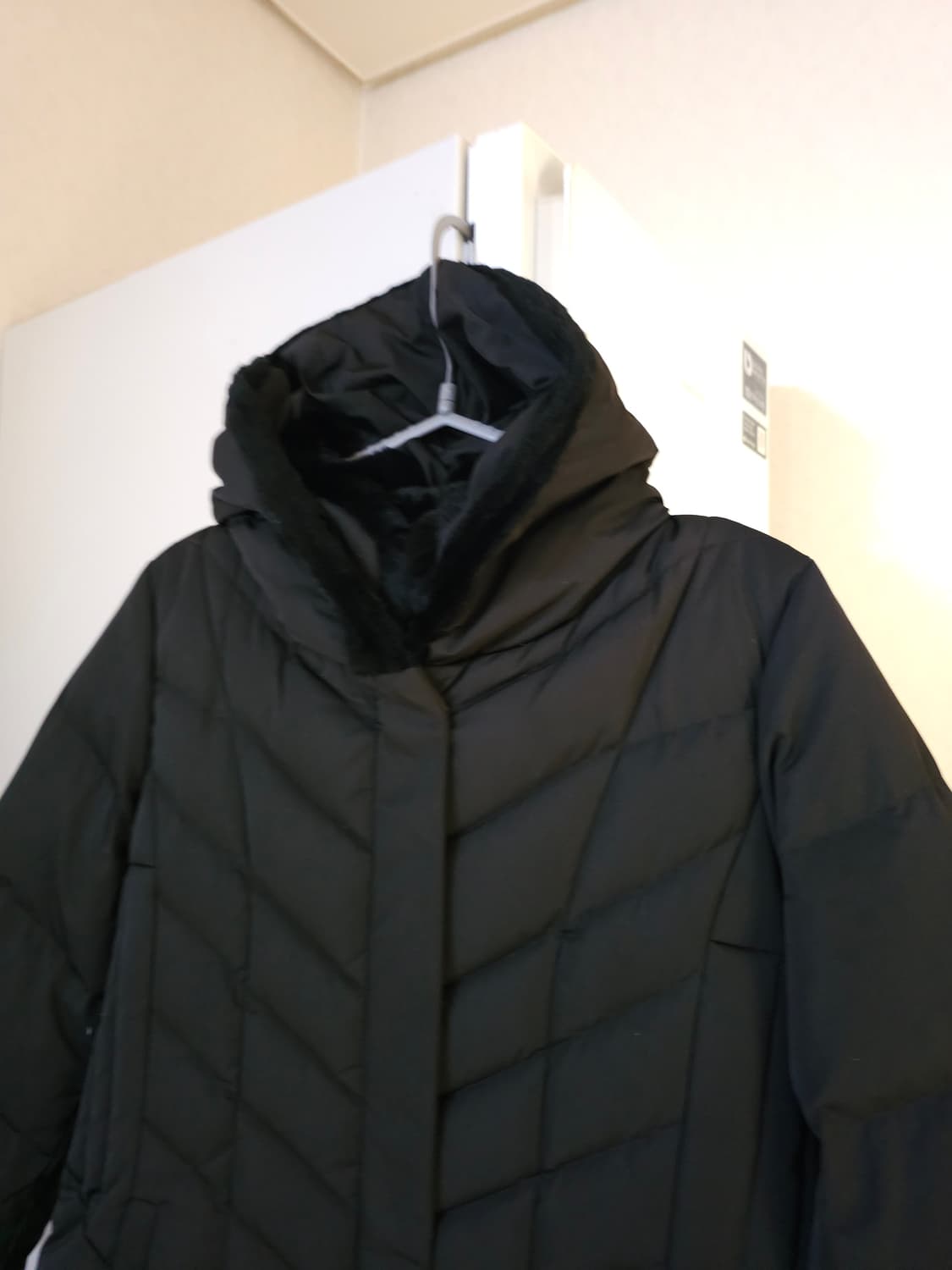 지센 토끼털 트리밍 구스다운 롱패딩 상품이미지2