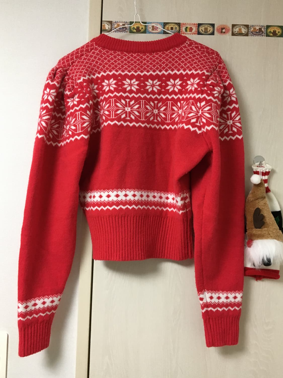 free) 레드 노르딕가디건 상품이미지2