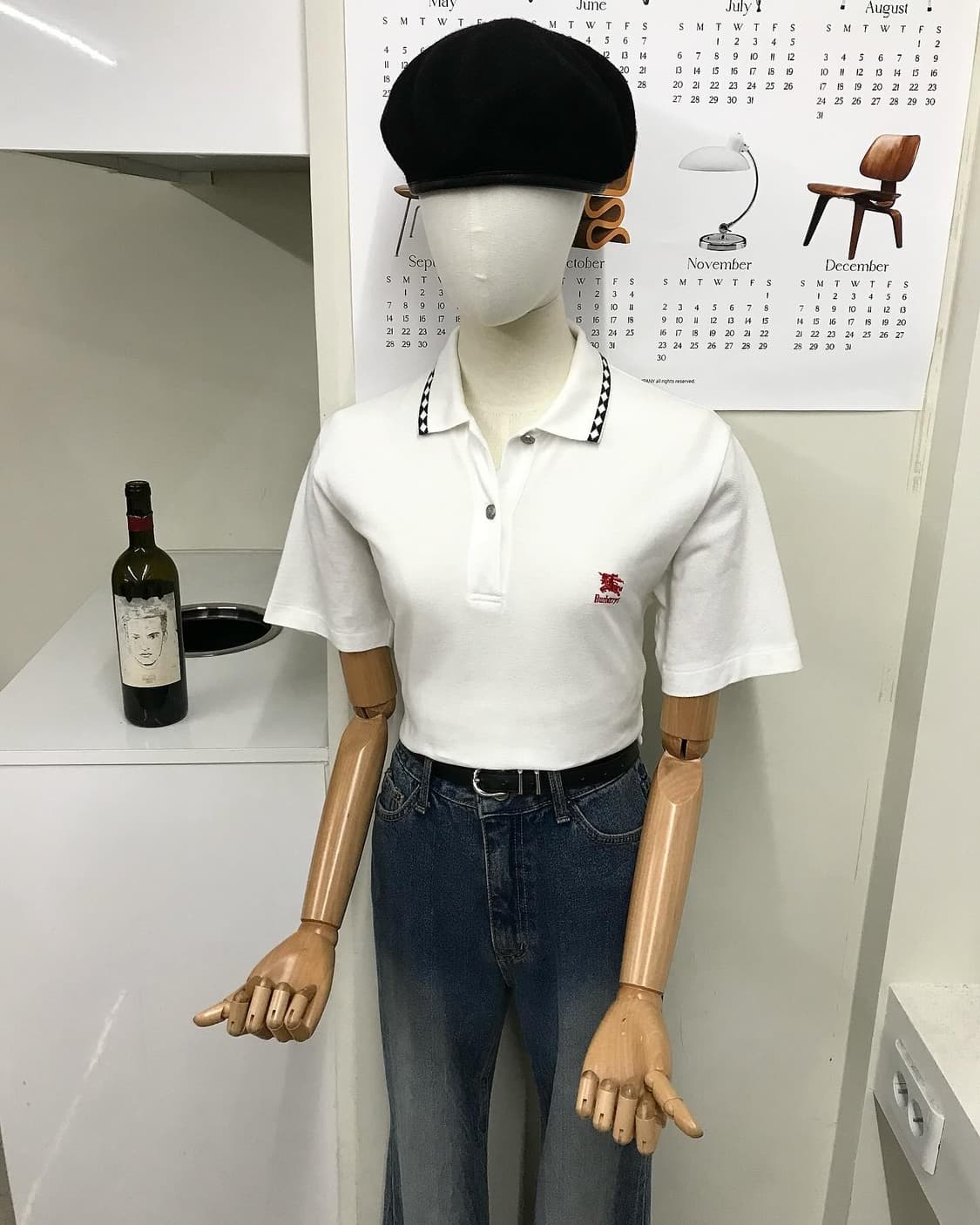 버버리 로고 은장 반팔 카라티 상품이미지5