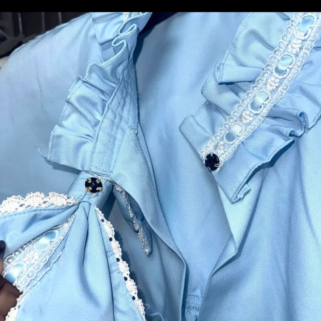 BODYLINE 바디라인 프릴 레이스 케이프 망토 상품이미지5