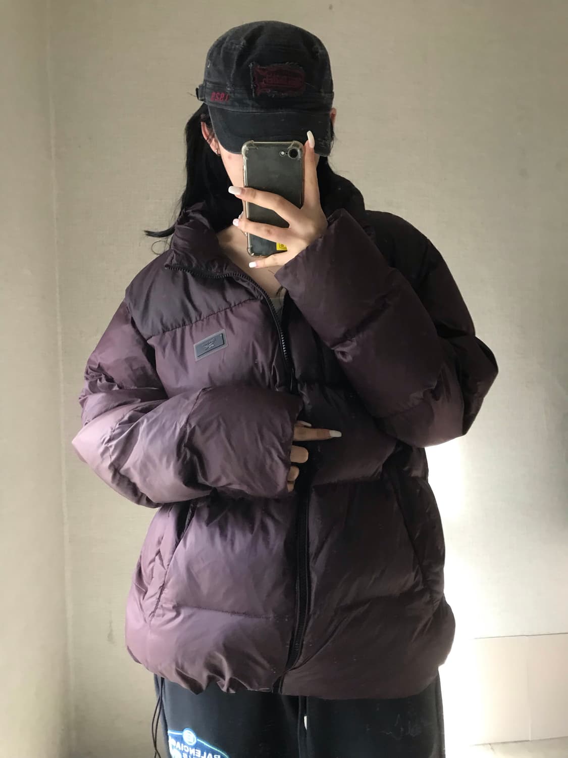 리복 버건디 패딩 상품이미지5