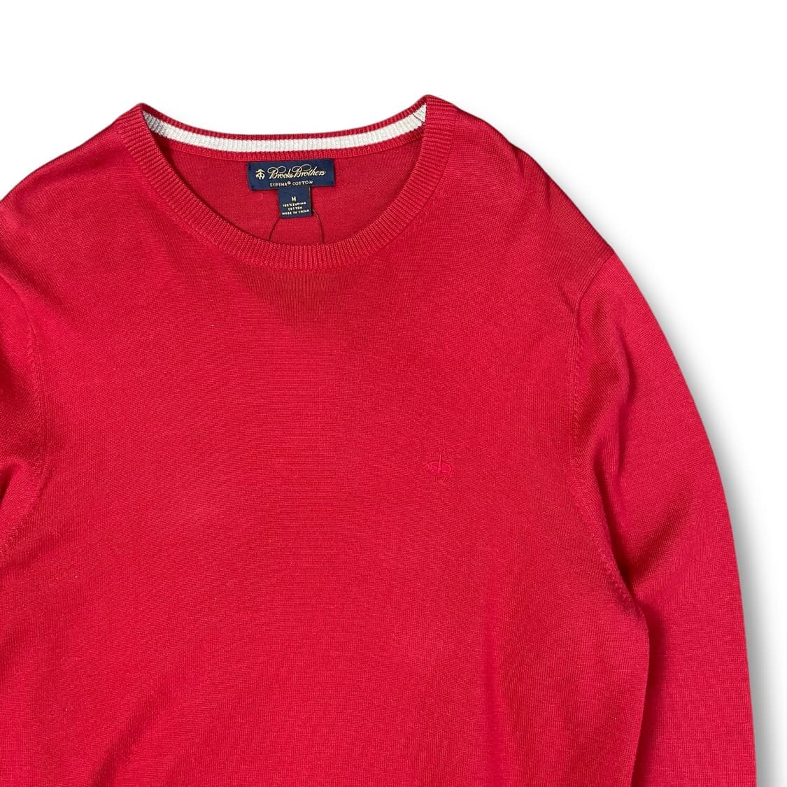 브룩스브라더스 레드 코튼 니트 M 상품이미지3