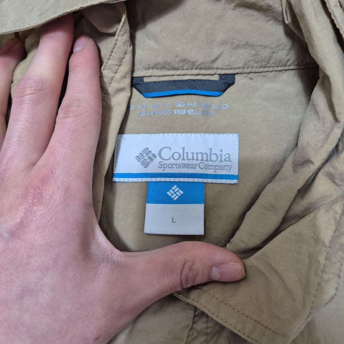 컬럼비아 옴니쉴드 야상 후드 바람막이 자켓 L(100) 상품이미지6
