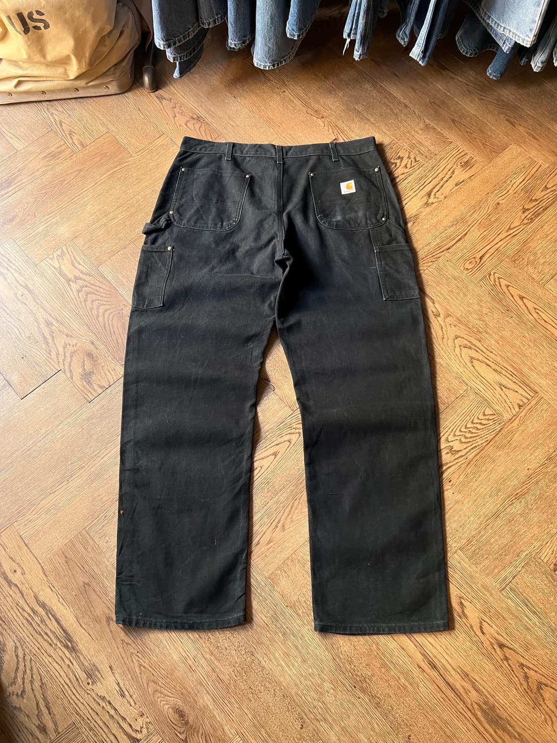 [38]칼하트 Made in USA 블랙 더블니 워크팬츠 상품이미지2