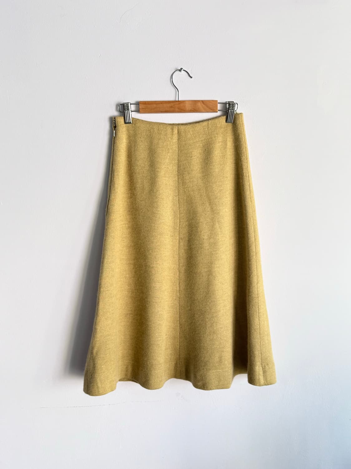 베이지 울 혼방 니트스커트 상품이미지1