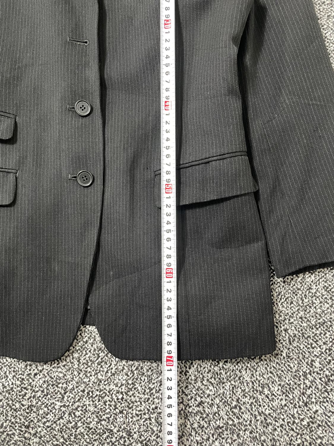 빈티지9. 준코 코시노 캠퍼스 스트라이프 블레이저 슬림핏 자켓 블랙 상품이미지7