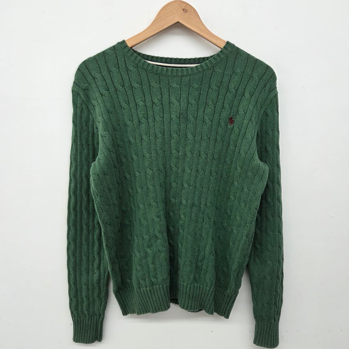 폴로 랄프로렌 케이블 니트 그린 남성 L 상품이미지2