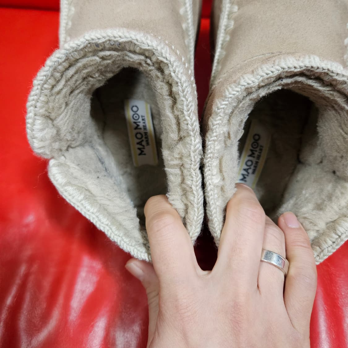 마크모크(MACMOC) 따땃 스티치 소가죽 스티치 퍼부츠 230 상품이미지7