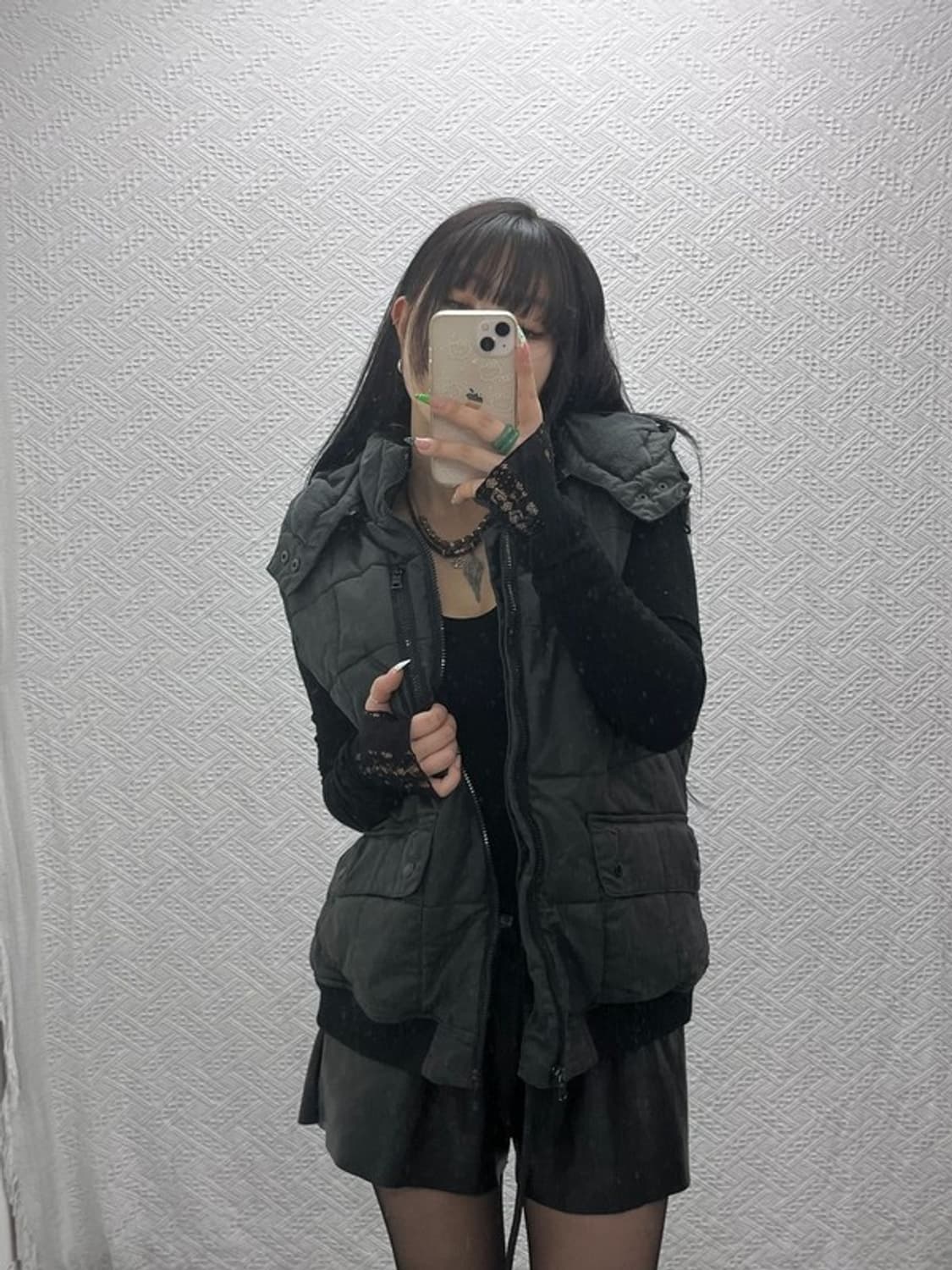 아르마니 익스체인지 락시크 코팅 후드 패딩조끼 L C09011 상품이미지2