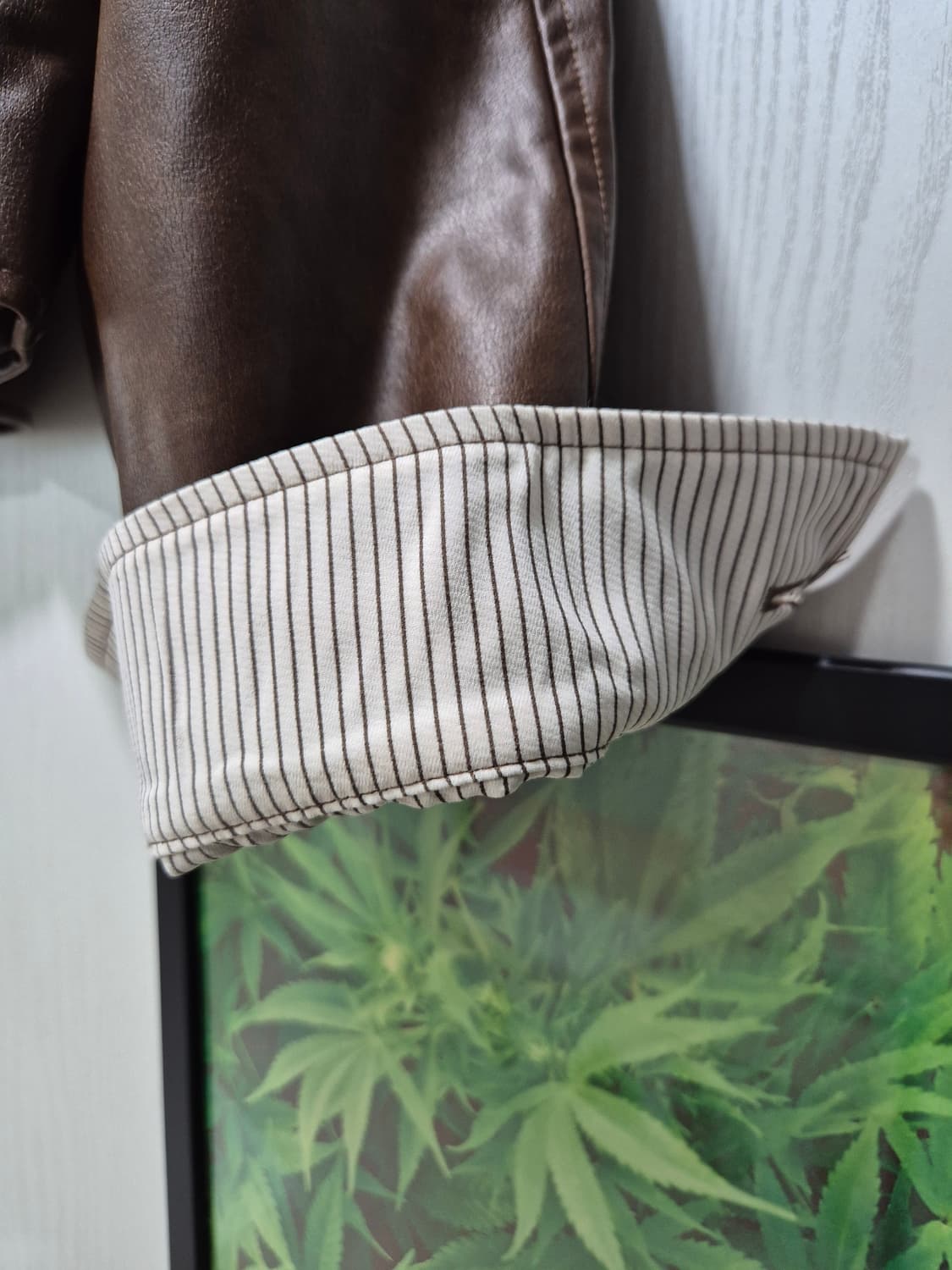 (타임세일)(새상품)Jellpe 브라운 레더 자켓 상품이미지6