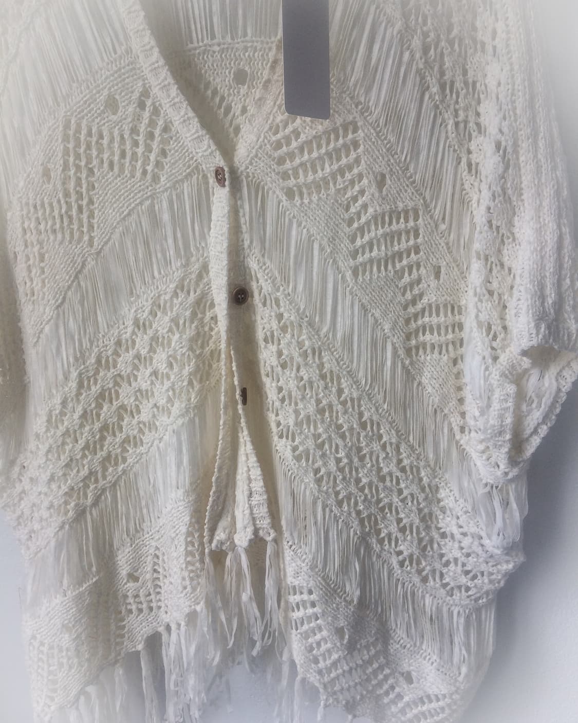 Fringe net knit cardigan 상품이미지6