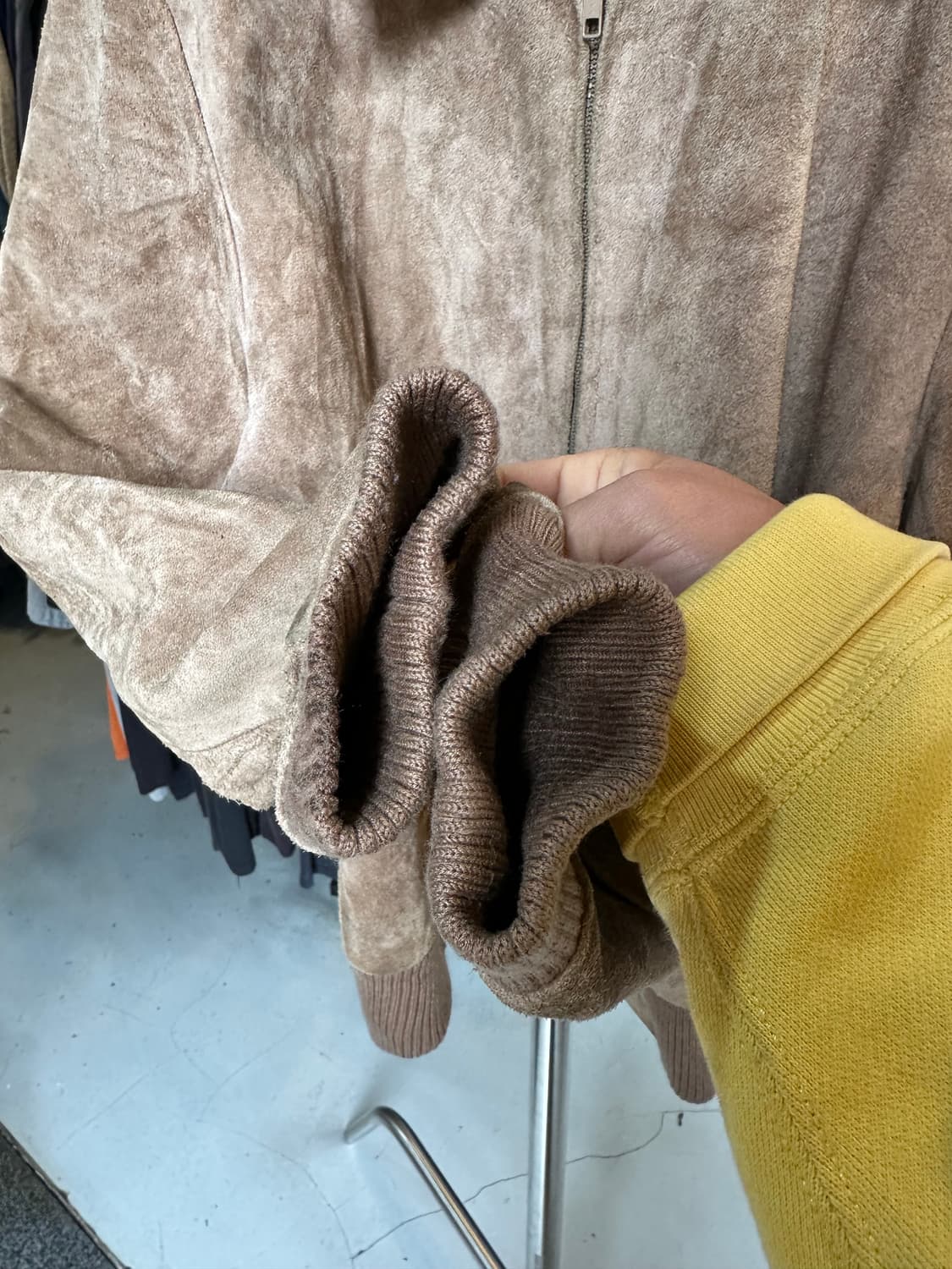 90s 리얼 레더 스웨이드 플라이트 자켓 made in korea 상품이미지5