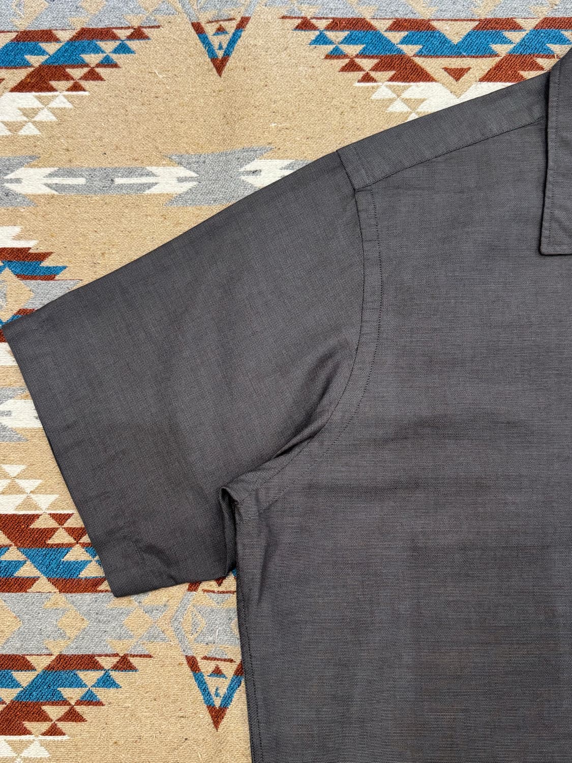 [XL][110] 나나미카 오픈카라 파나마 숏슬리브 셔츠 헤더 그레이 상품이미지2