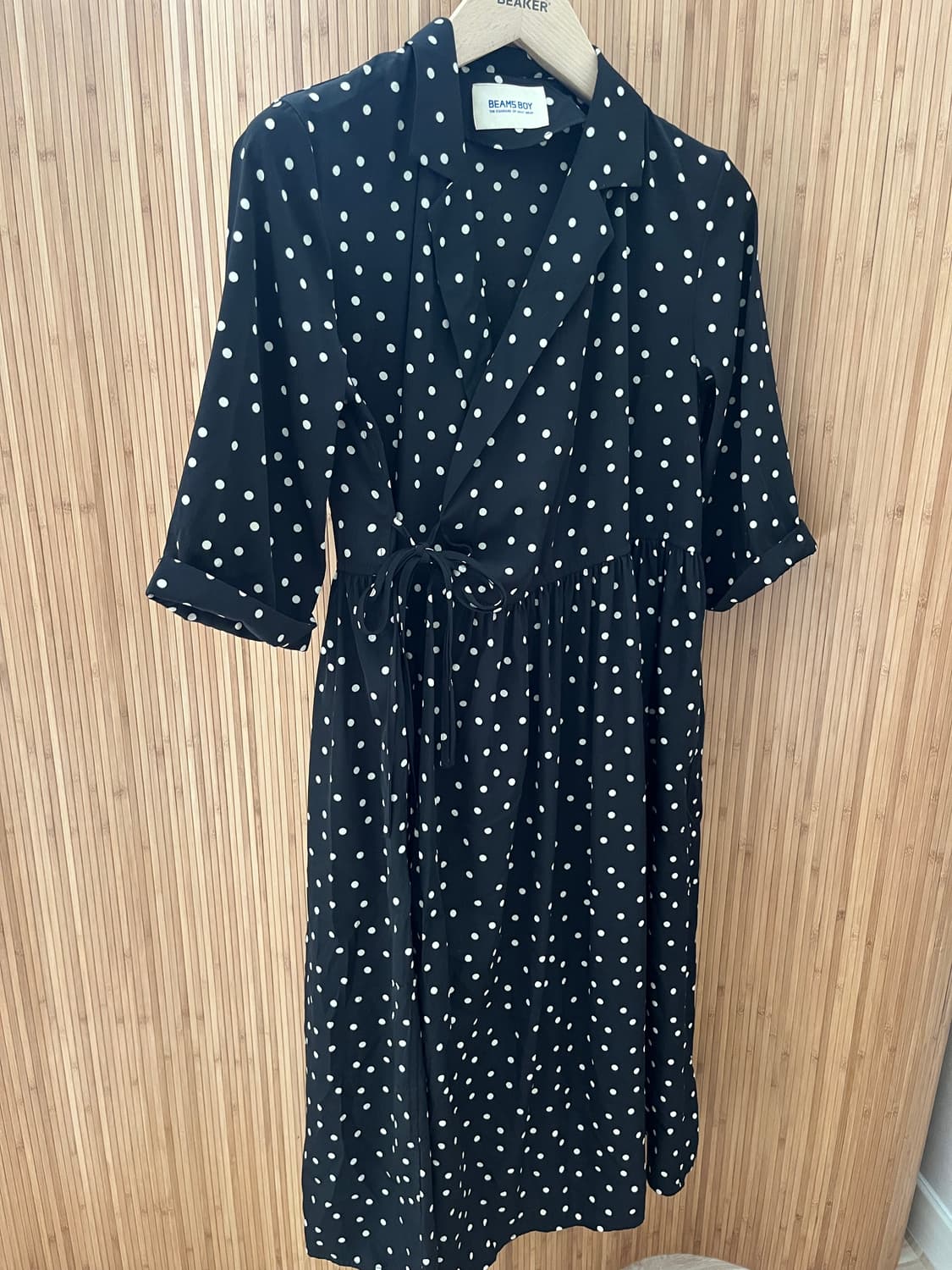BEAMS BOY 폴카 도트 랩 드레스 상품이미지3