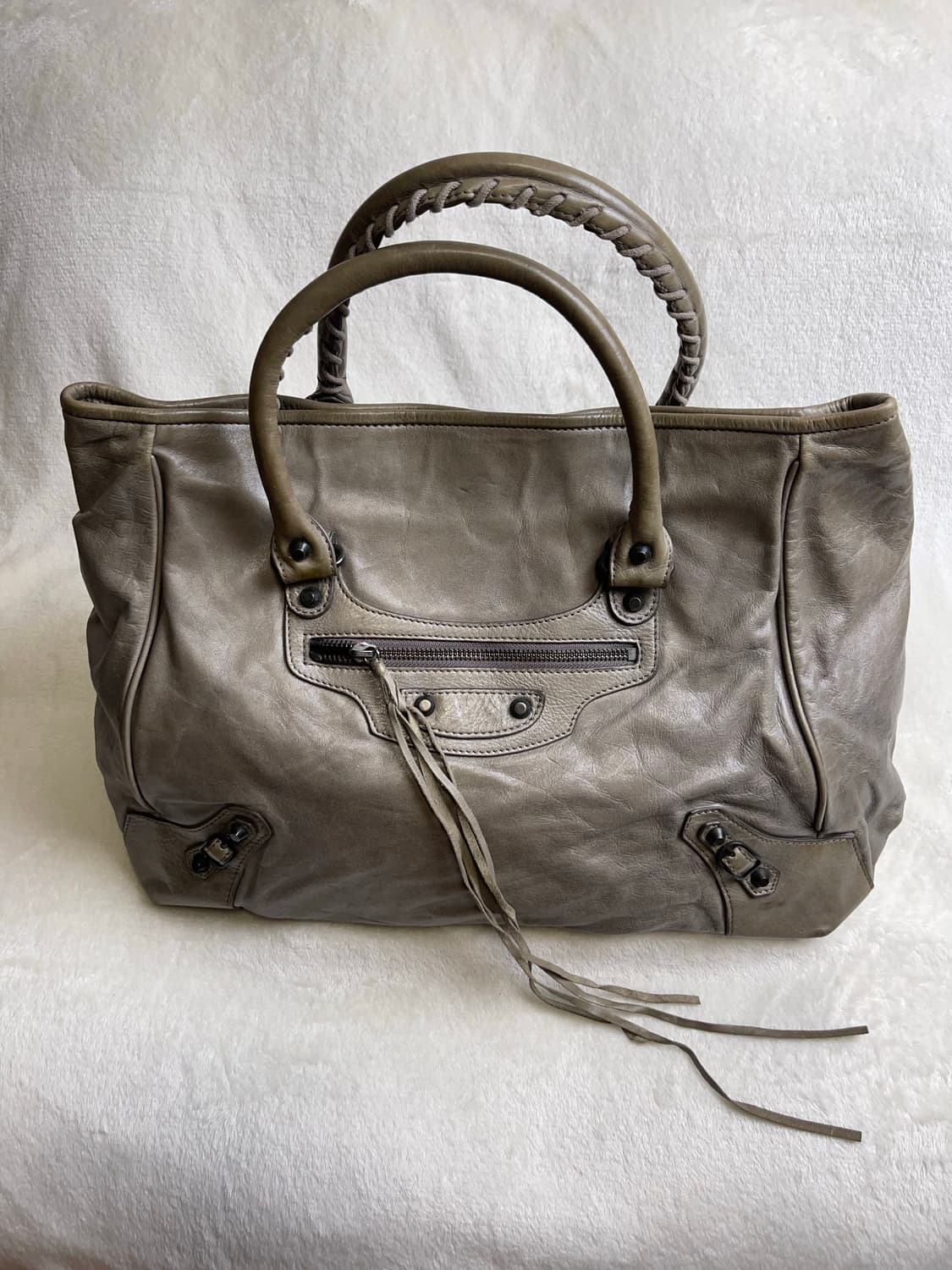 발렌시아가 클래식 시티백 선데이 || 모카 상품이미지1