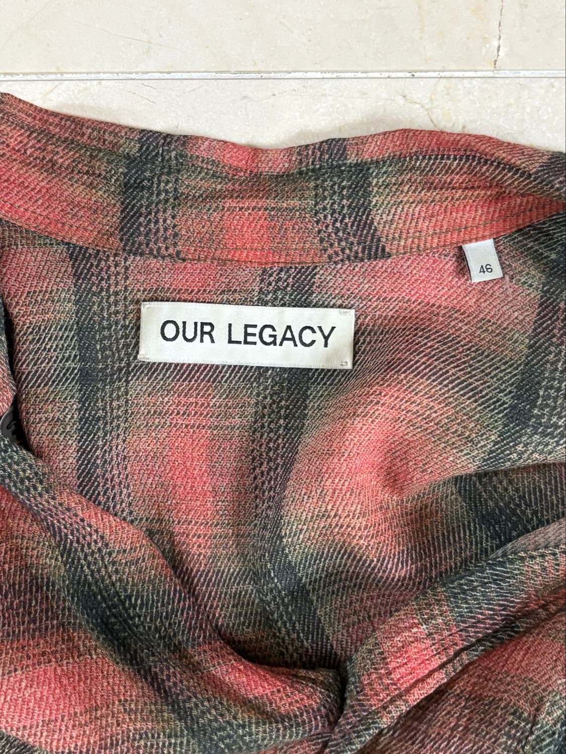 Our Legacy Borrowed Shirt Lumbercheck 상품이미지5