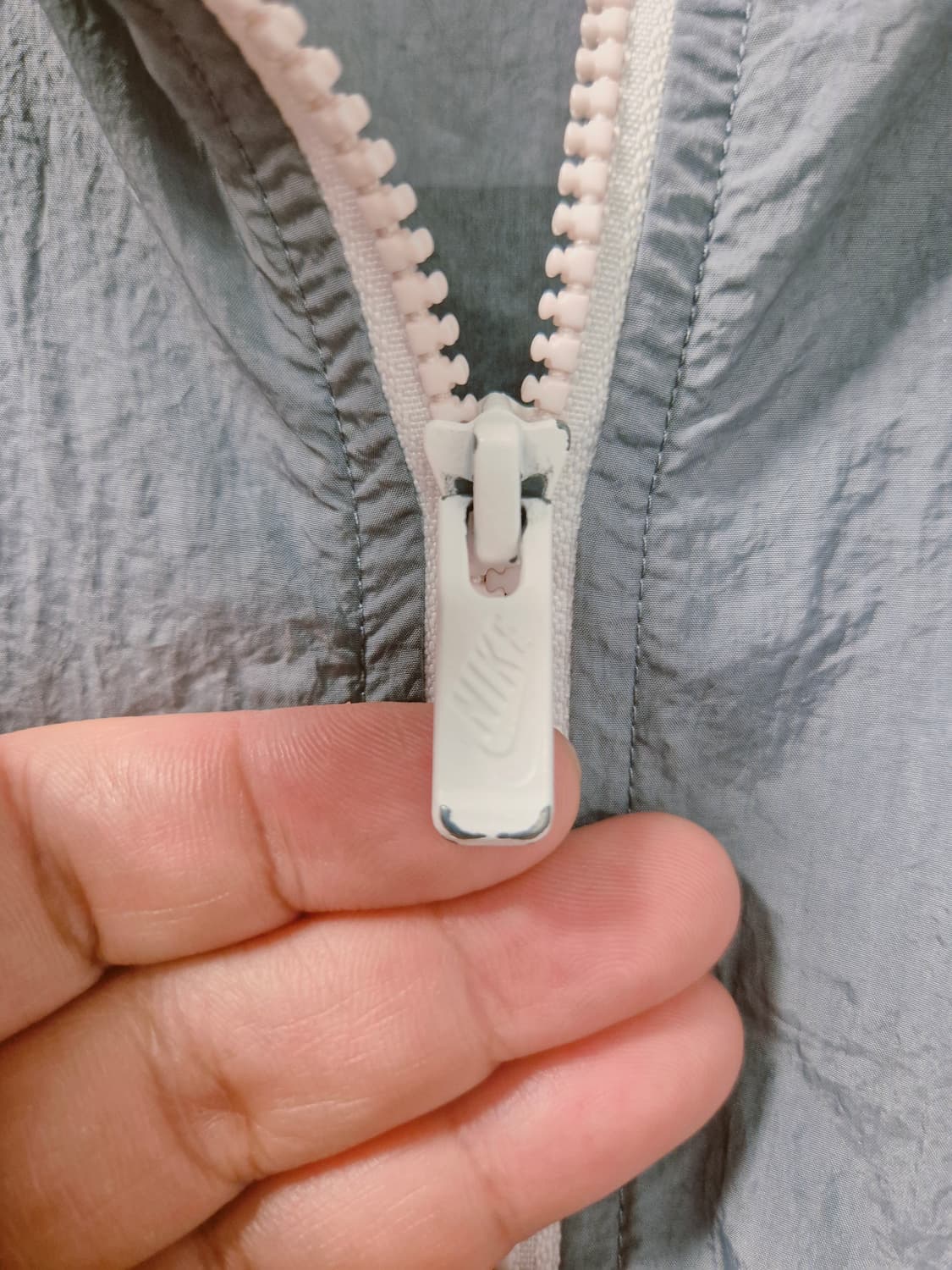 *무료배송*나이키 백로고 그레이 컬러블록 바람막이 XL(상태A급) 상품이미지7