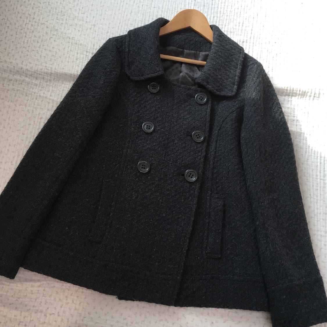 JPN/ 모리걸더블코트 더블반코트 숏코트 해린코트 해린깔 상품이미지7